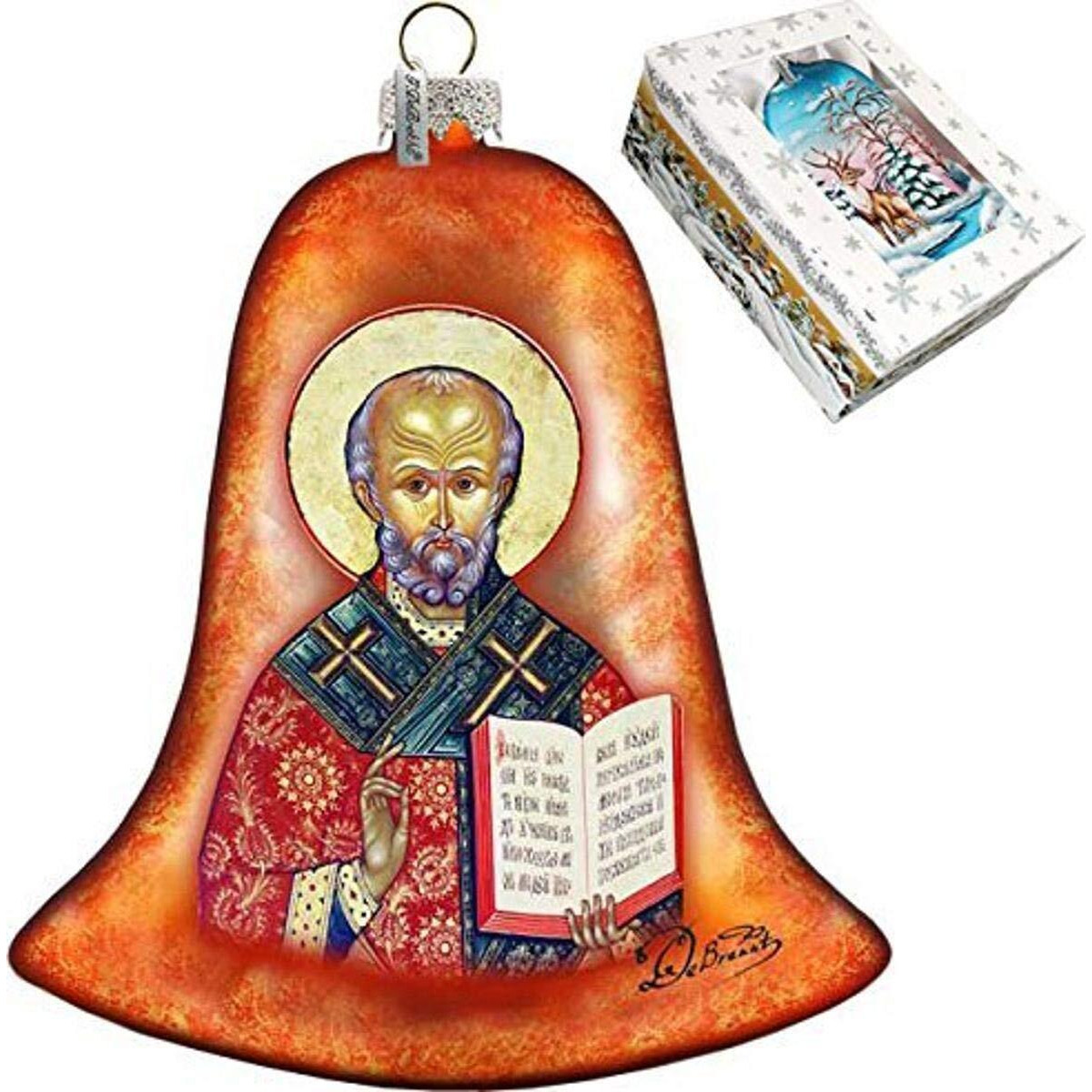 gDeBrekht 752-034 Saint Nick Bell glass Ornament