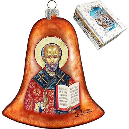 gDeBrekht 752-034 Saint Nick Bell glass Ornament