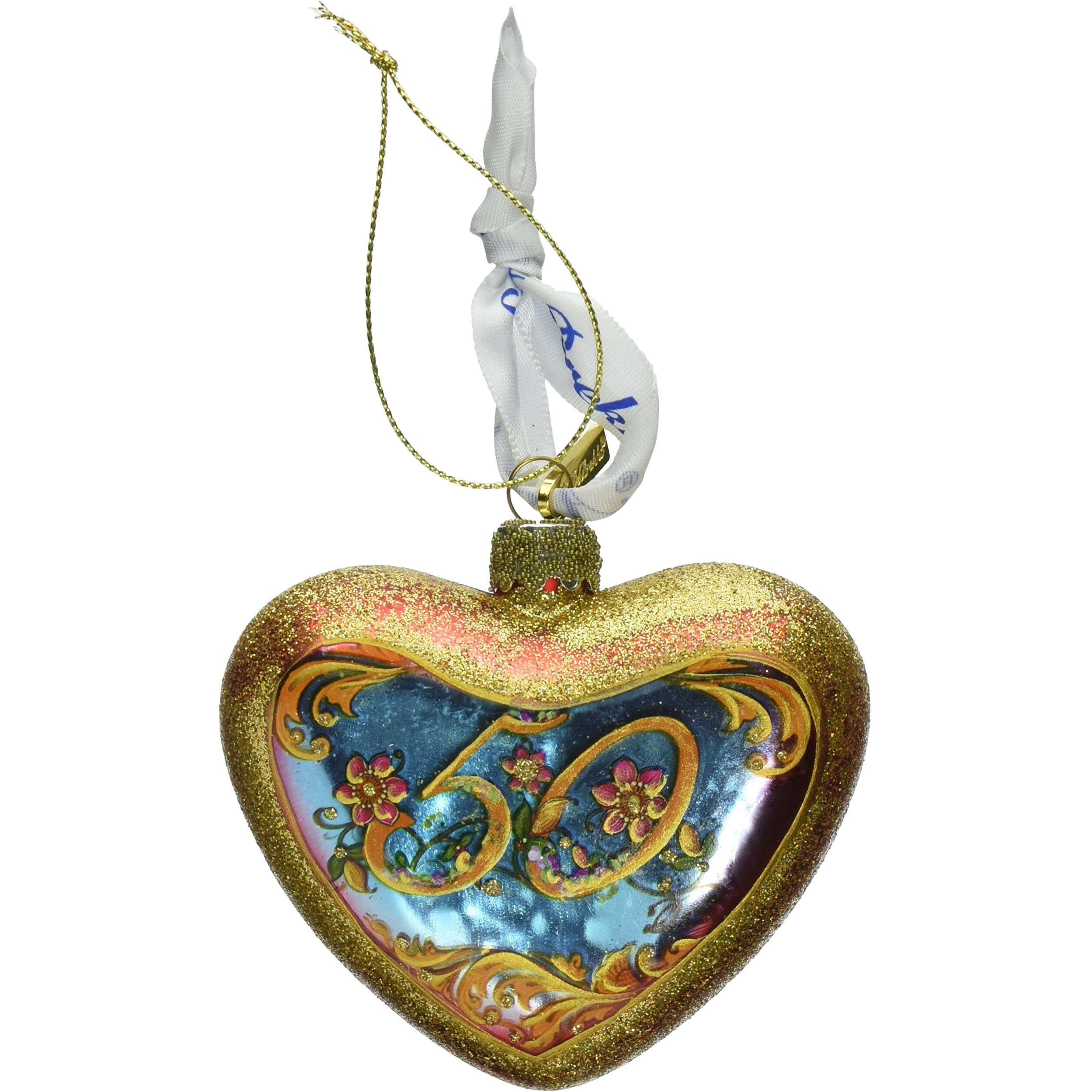 gDeBrekht 753-006 50th Anniversary Hart glass Ornament
