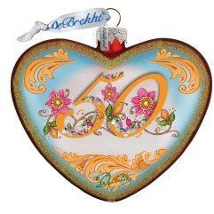 gDeBrekht 753-006 50th Anniversary Hart glass Ornament