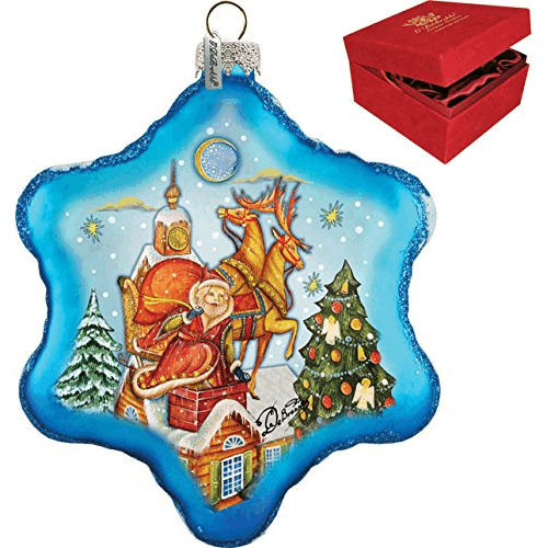gDeBrekht 754-006 Limited Edition Special Delivery Snowflake glass Ornament