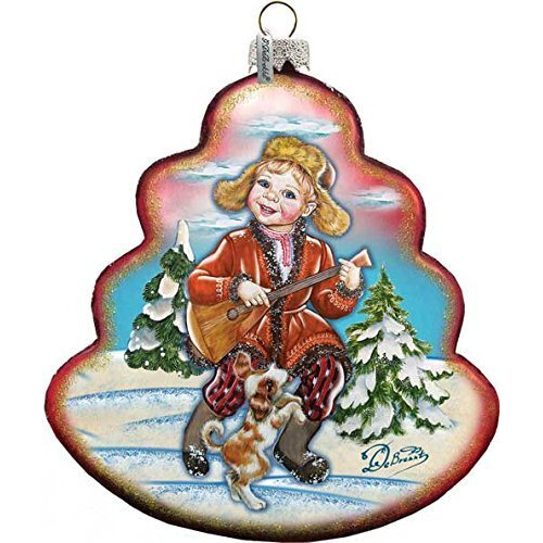 gDeBrekht 762-002 Dancing Boy Tree glass Ornament