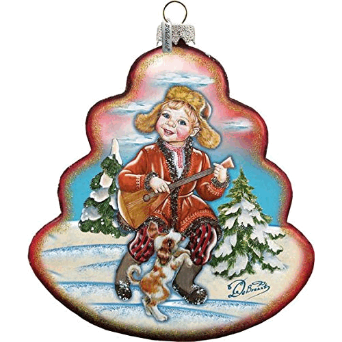 gDeBrekht 762-002 Dancing Boy Tree glass Ornament
