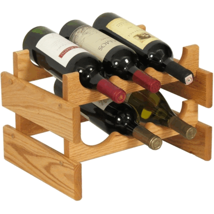 Wooden Mallet WR32LO 6 Bottle Dakota Wine Rack