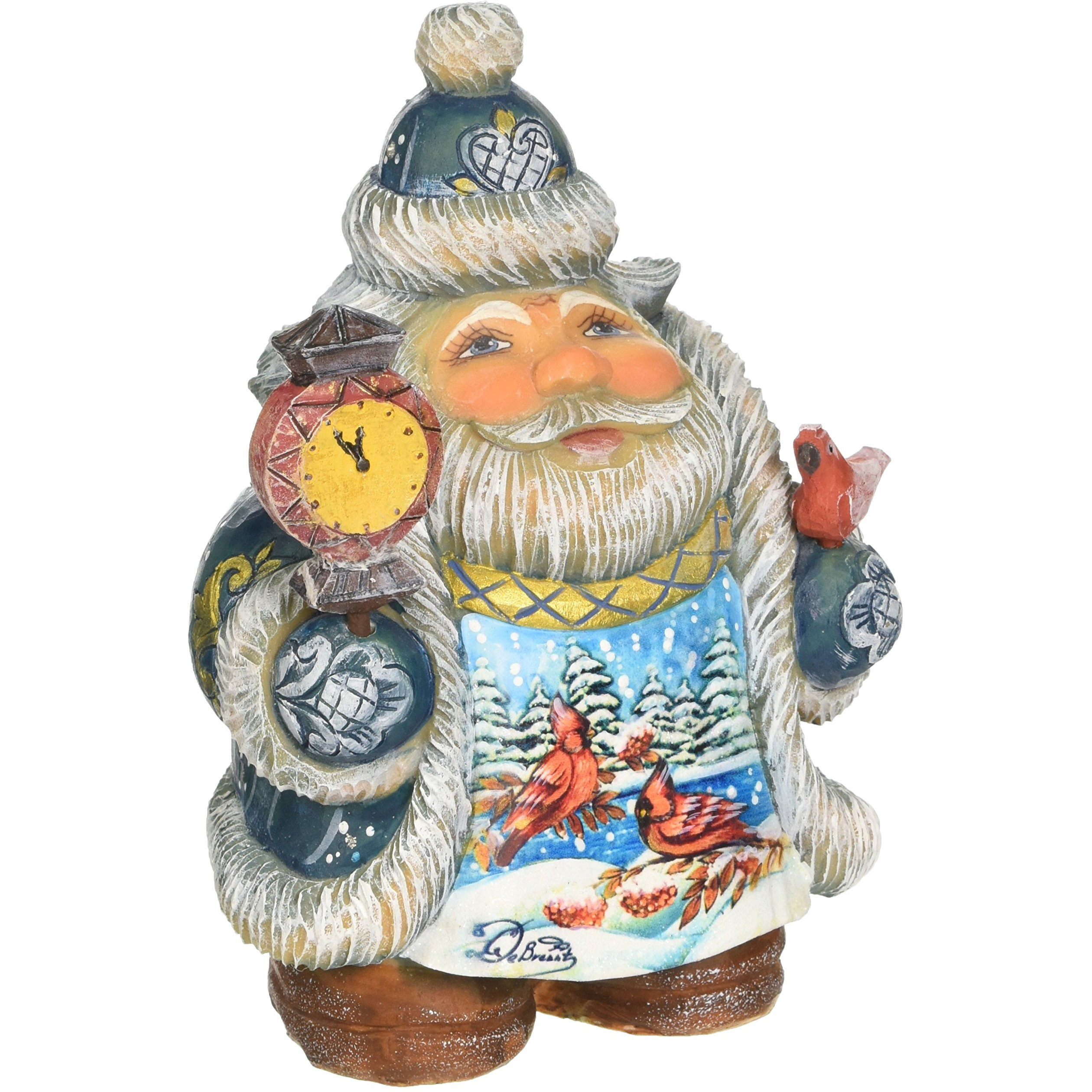 gDeBrekht 533421 Scenic Santa with cardinals Figurine