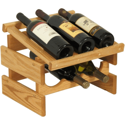 Wooden Mallet WRD31LO 6 Bottle Dakota Wine Rack with Display Top