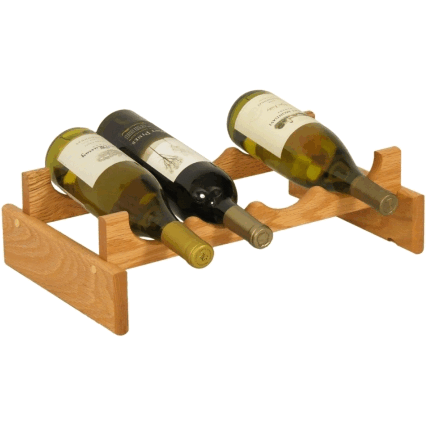 Wooden Mallet WR41LO 4 Bottle Dakota Wine Rack