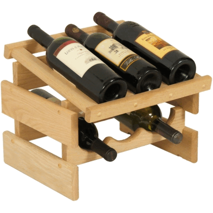 Wooden Mallet WRD31UN 6 Bottle Dakota Wine Rack with Display Top
