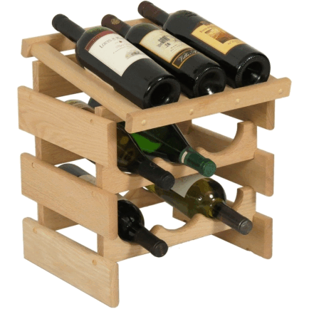 Wooden Mallet WRD32UN 9 Bottle Dakota Wine Rack with Display Top