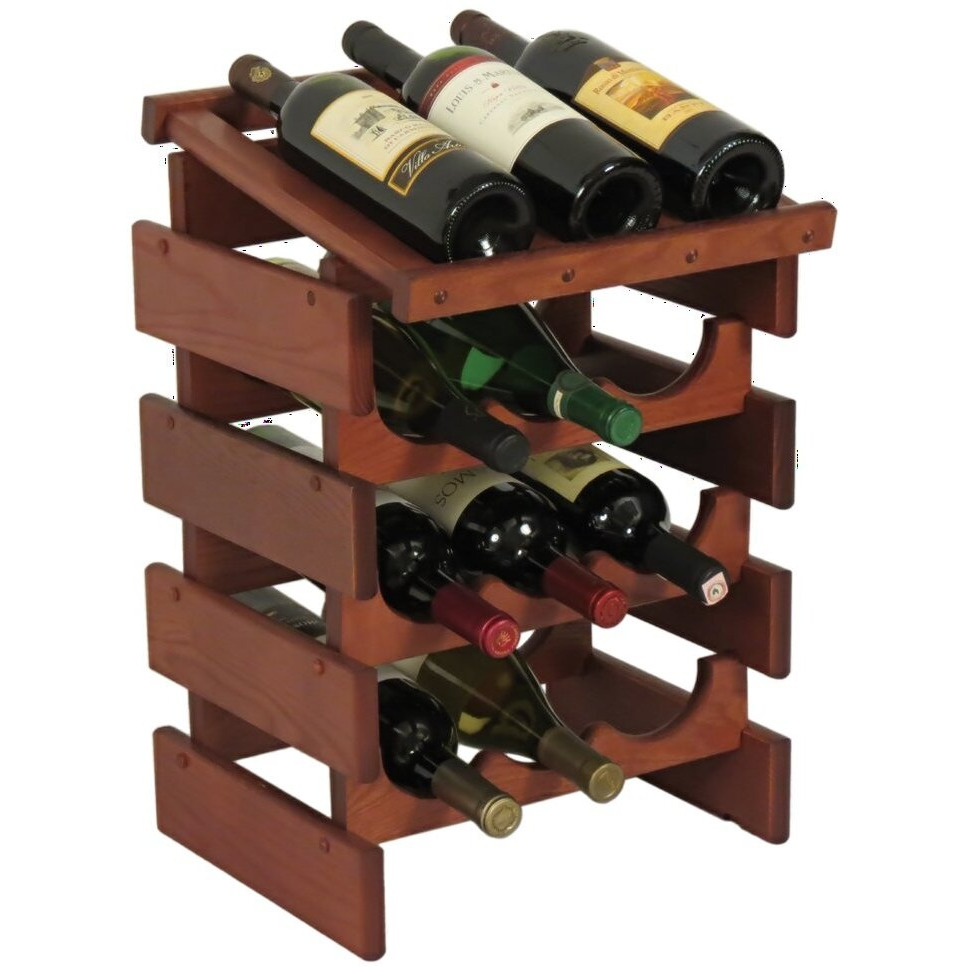 Wooden Mallet WRD33MH 12 Bottle Dakota Wine Rack with Display Top