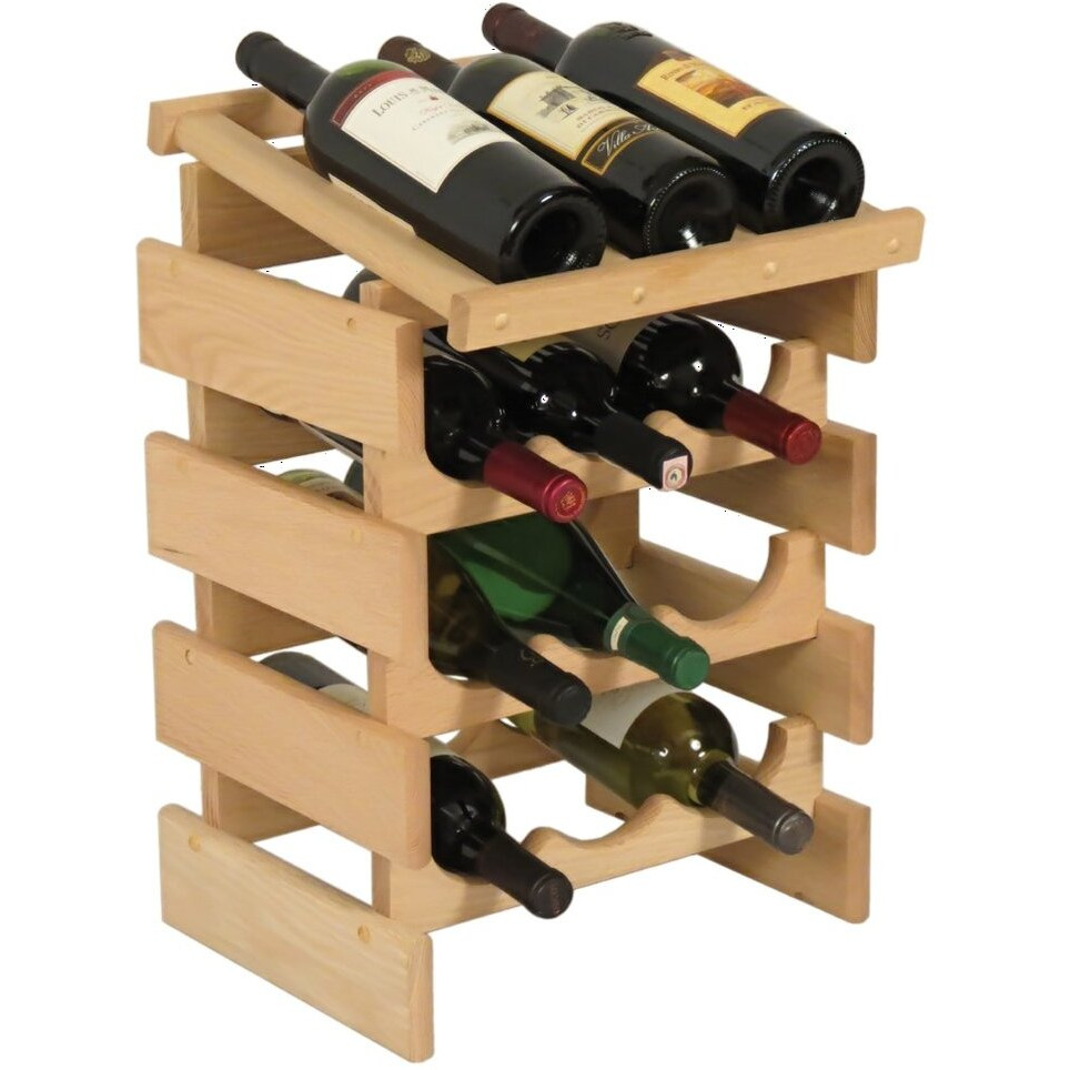 Wooden Mallet WRD33UN 12 Bottle Dakota Wine Rack with Display Top