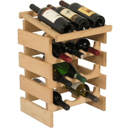Wooden Mallet WRD33UN 12 Bottle Dakota Wine Rack with Display Top