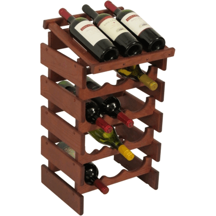 Wooden Mallet WRD34MH 15 Bottle Dakota Wine Rack with Display Top