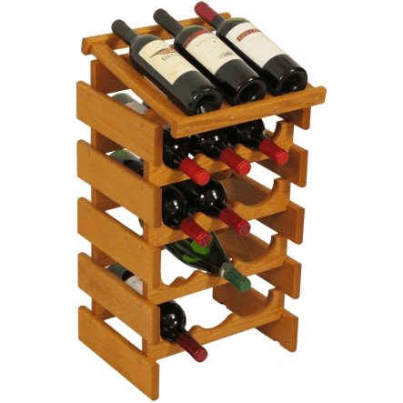 Wooden Mallet WRD34MO 15 Bottle Dakota Wine Rack with Display Top