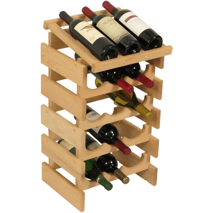 Wooden Mallet WRD34UN 15 Bottle Dakota Wine Rack with Display Top