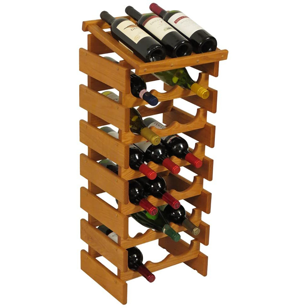 Wooden Mallet WRD36MO 21 Bottle Dakota Wine Rack with Display Top