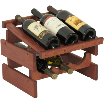 Wooden Mallet WRD31MH 6 Bottle Dakota Wine Rack with Display Top