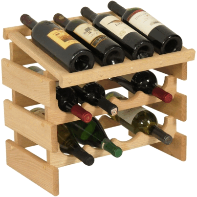 Wooden Mallet WRD42UN 12 Bottle Dakota Wine Rack with Display Top