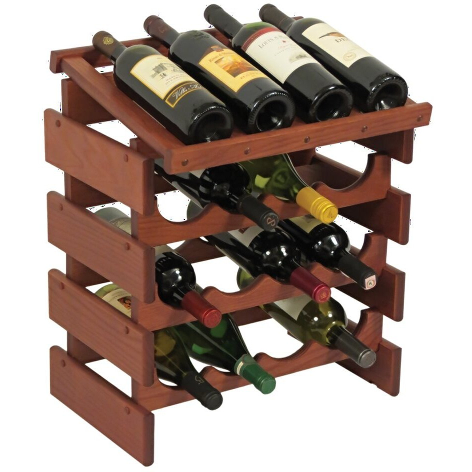 Wooden Mallet WRD43MH 16 Bottle Dakota Wine Rack with Display Top