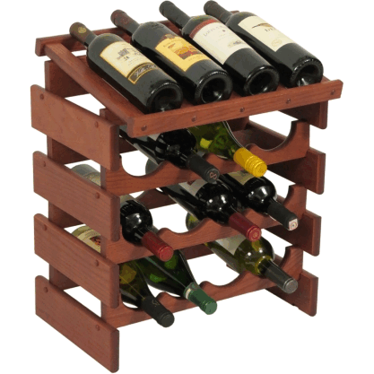 Wooden Mallet WRD43MH 16 Bottle Dakota Wine Rack with Display Top