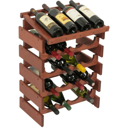 Wooden Mallet WRD44MH 20 Bottle Dakota Wine Rack with Display Top