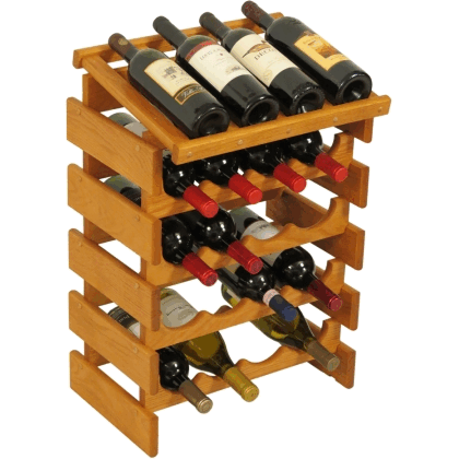 Wooden Mallet WRD44MO 20 Bottle Dakota Wine Rack with Display Top