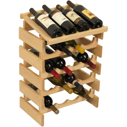 Wooden Mallet WRD44UN 20 Bottle Dakota Wine Rack with Display Top