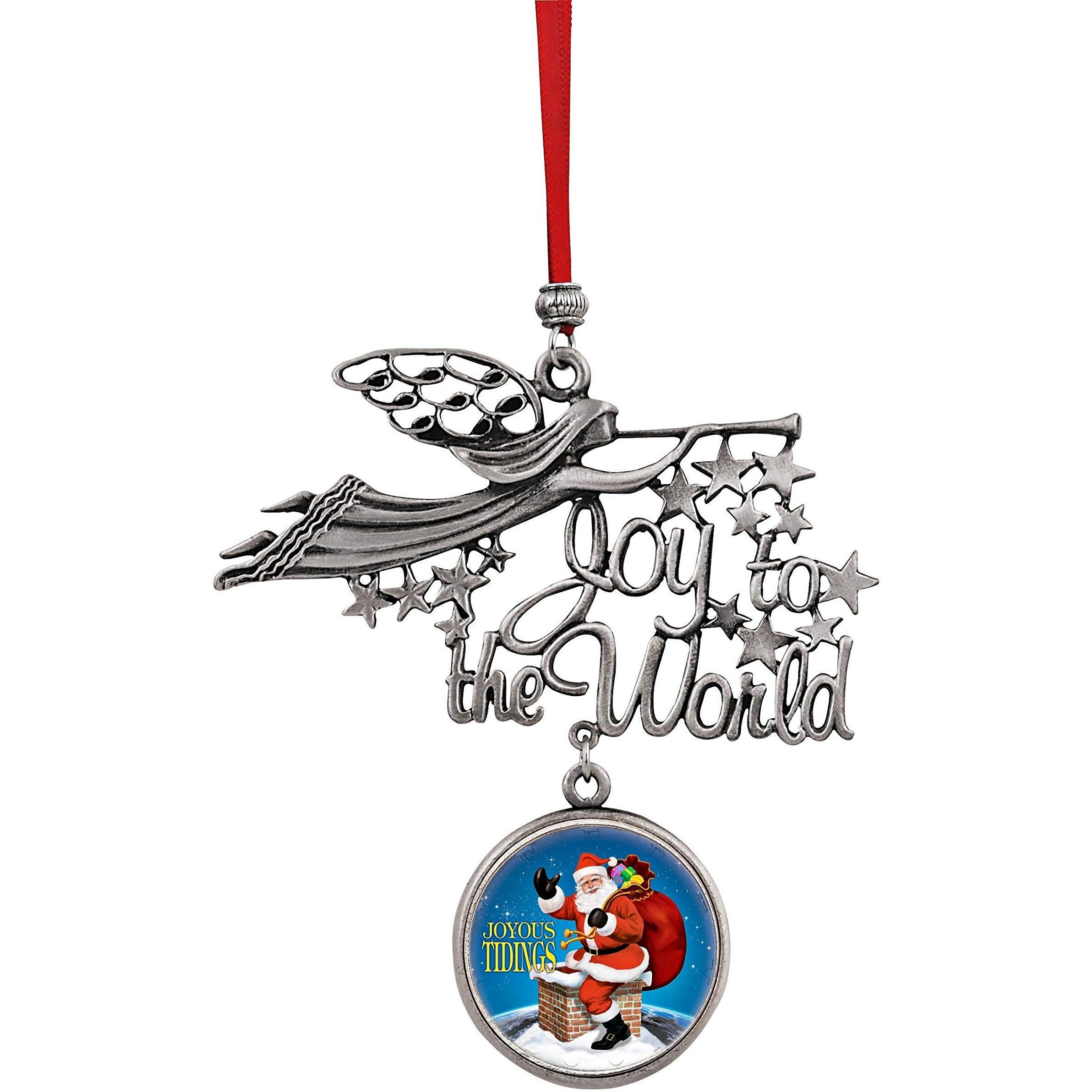 UPM global 15243 Joy to the World Santa Joyous Tidings JFK Half Dollar Ornament