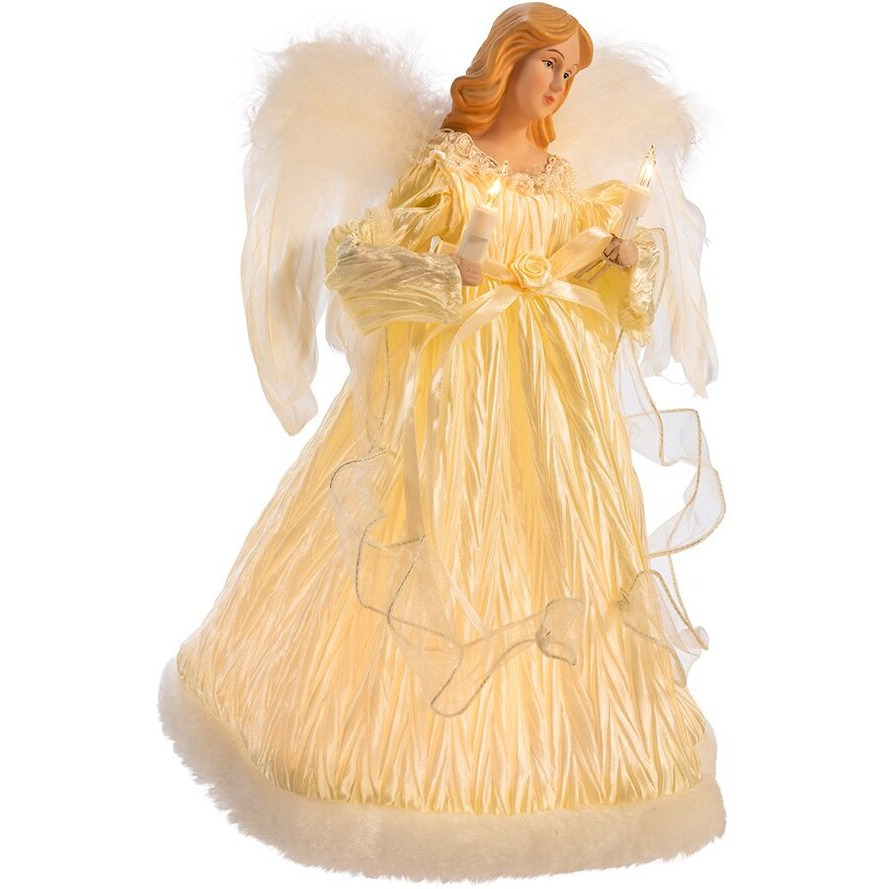 Kurt S Adler UL1088 12 in10-Light Ivory Angel Treetop