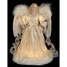 Kurt S Adler UL1088 12 in10-Light Ivory Angel Treetop