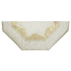 Kurt S Adler IN1354 52 in Ivory Treeskirt with Quilted Border