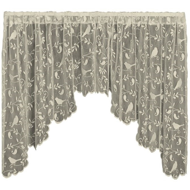 Heritage Lace 6305cS-36PR 72 x 36 in Bristol garden Swag Pair  cafe