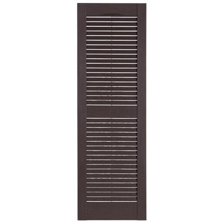 Perfect Shutters IL501539025 Premier Louver Exterior Decorative Shutter  Sienna Brown - 15 x 39 in
