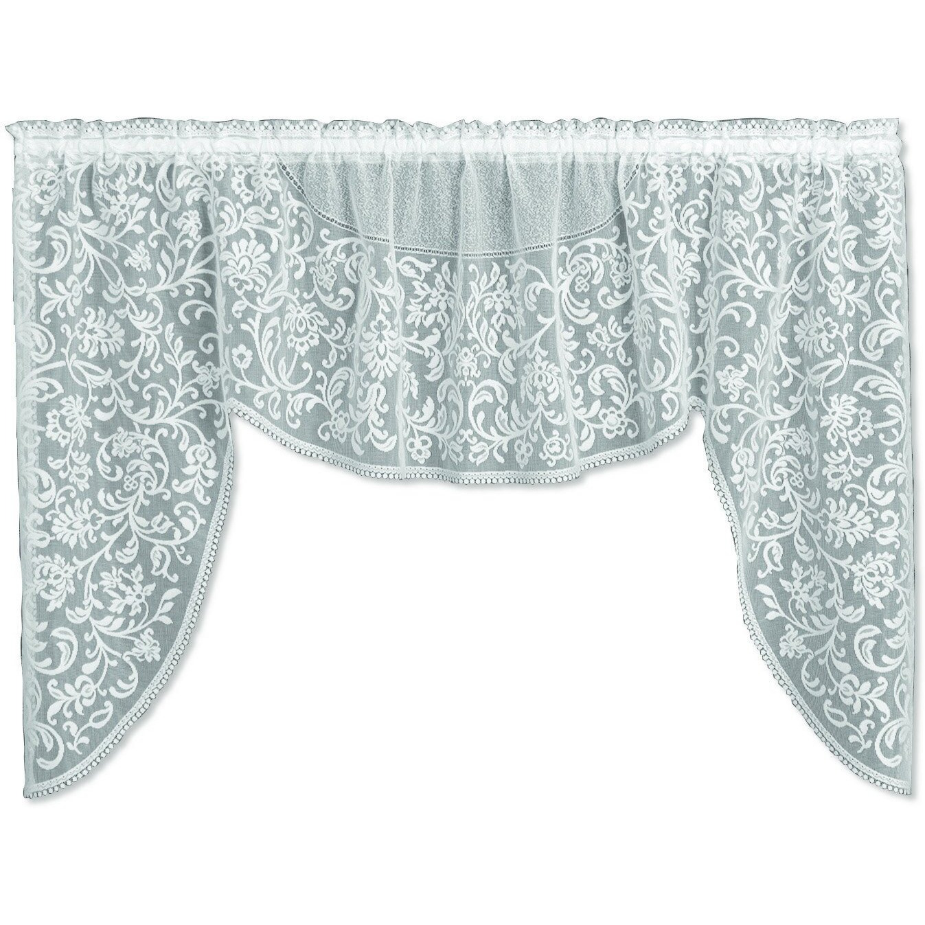 Heritage Lace 6285W-S Eloquence 72 x 38 in Swag - White