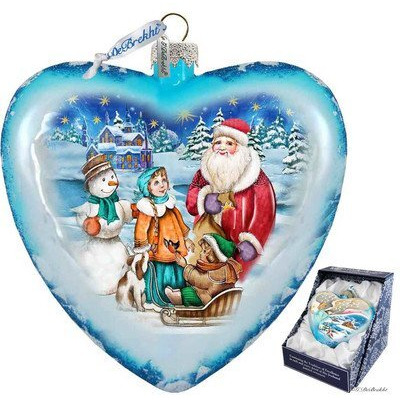gDeBrekht 738-086 55 in Limited Edition Holiday Trip glass Heart Ornament