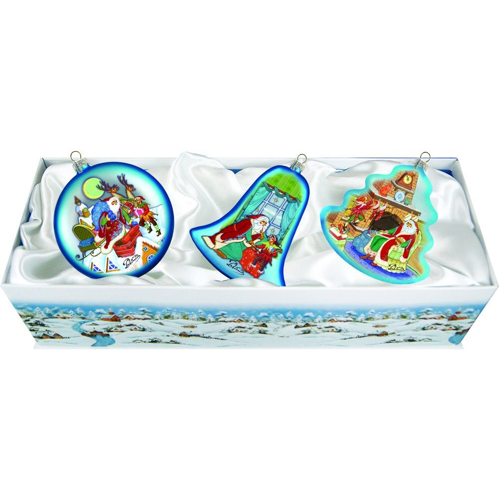 gDeBrekht 75010-B3 3 Piece Night Before christmas Set Ornament