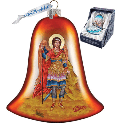 gDeBrekht 752-037 Saint Michael Bell glass Ornament