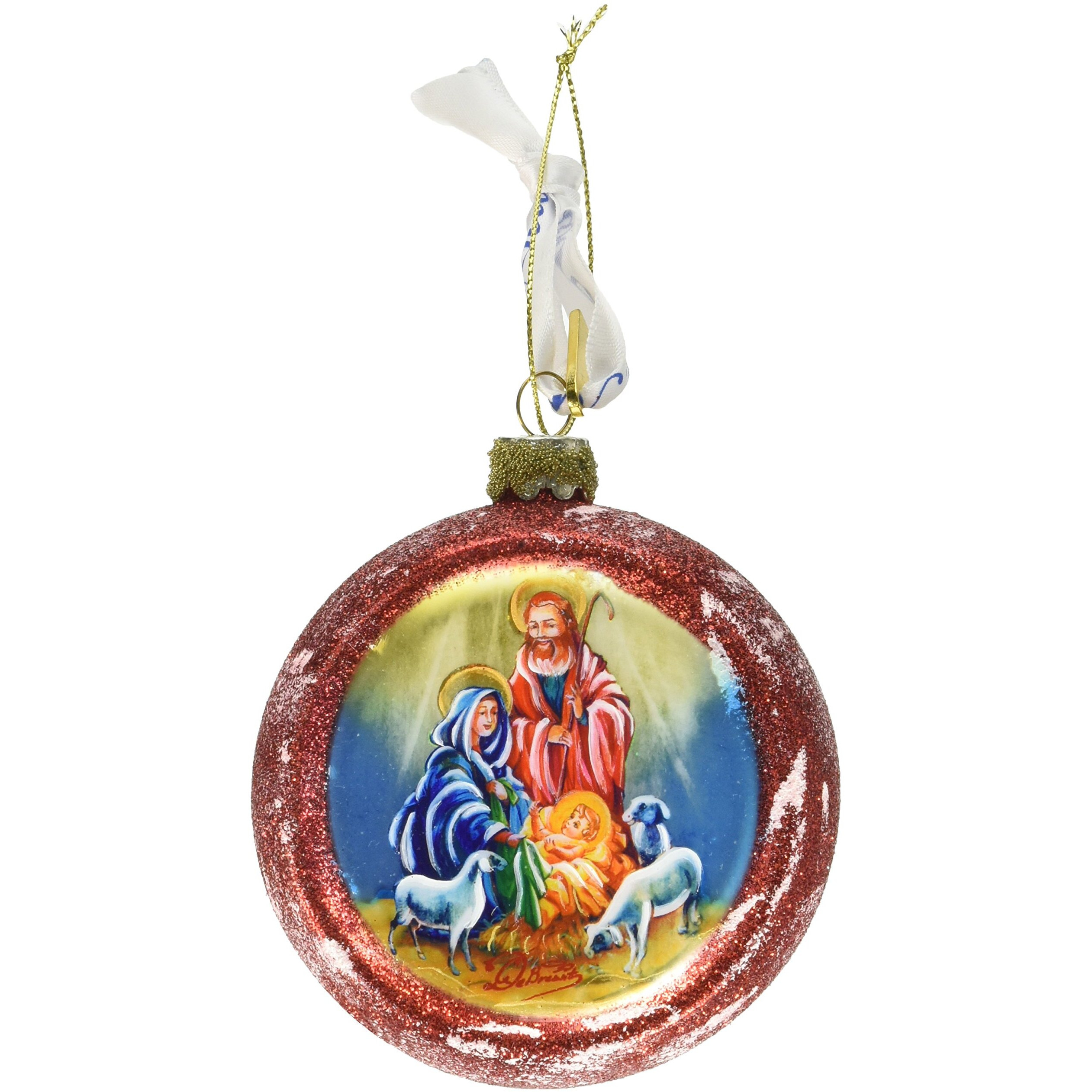 gDeBrekht 764-003 Nativity cut Ball glass Ornament