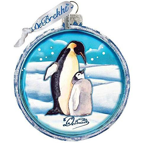 gDeBrekht 764-001 Penguin Pals cut Ball glass Ornament