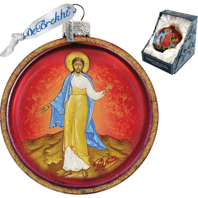 gDeBrekht 764-005 Jesus cut Ball glass Ornament