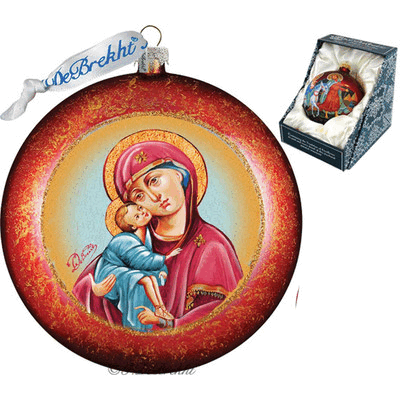 gDeBrekht 764-011 Mary Of Vladimir cut Ball glass Ornament