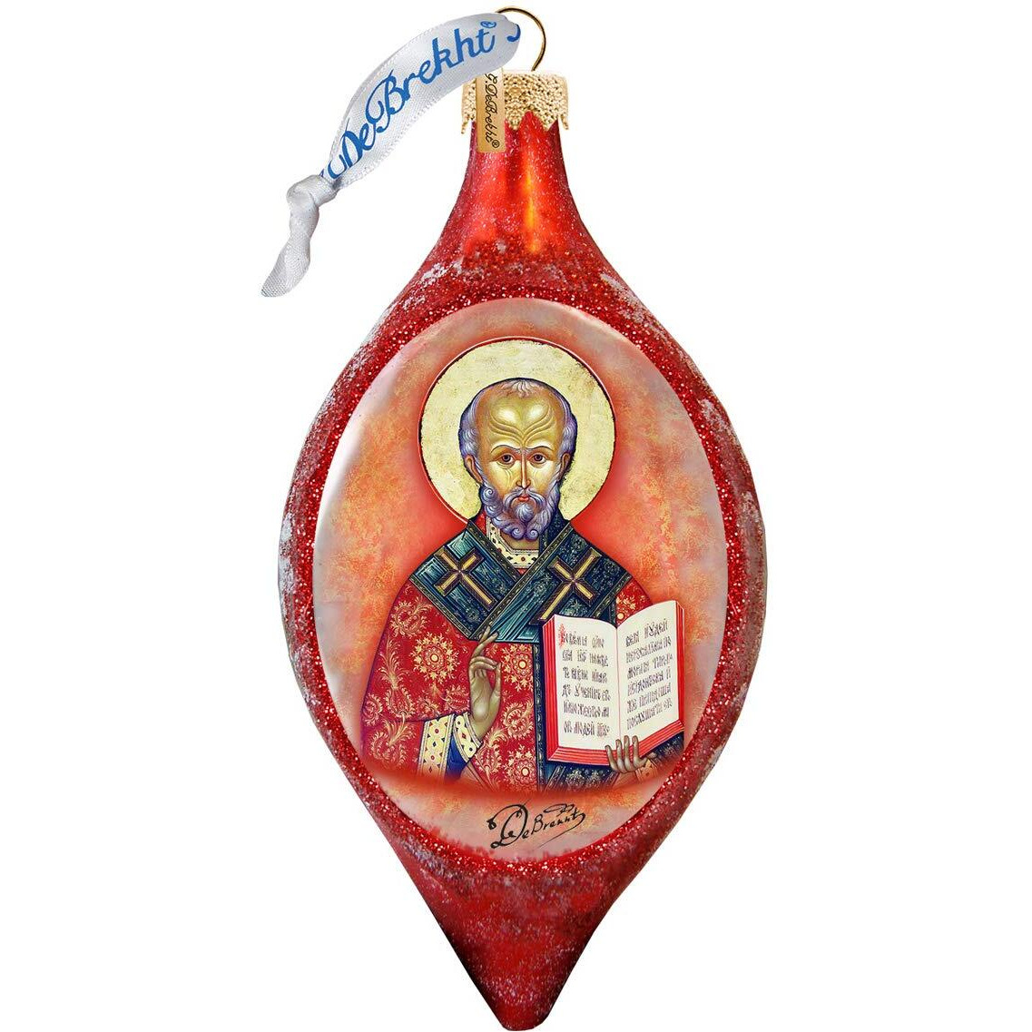 gDeBrekht 757-011 Saint Nick glass Ornament Drop