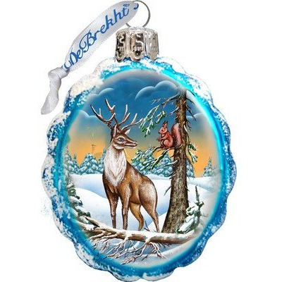 gDeBrekht 771013 Deer And Friend glass Ornament