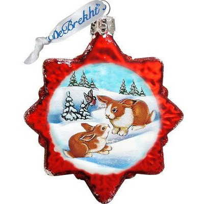 gDeBrekht 771019 Santas Rabbits glass Ornament