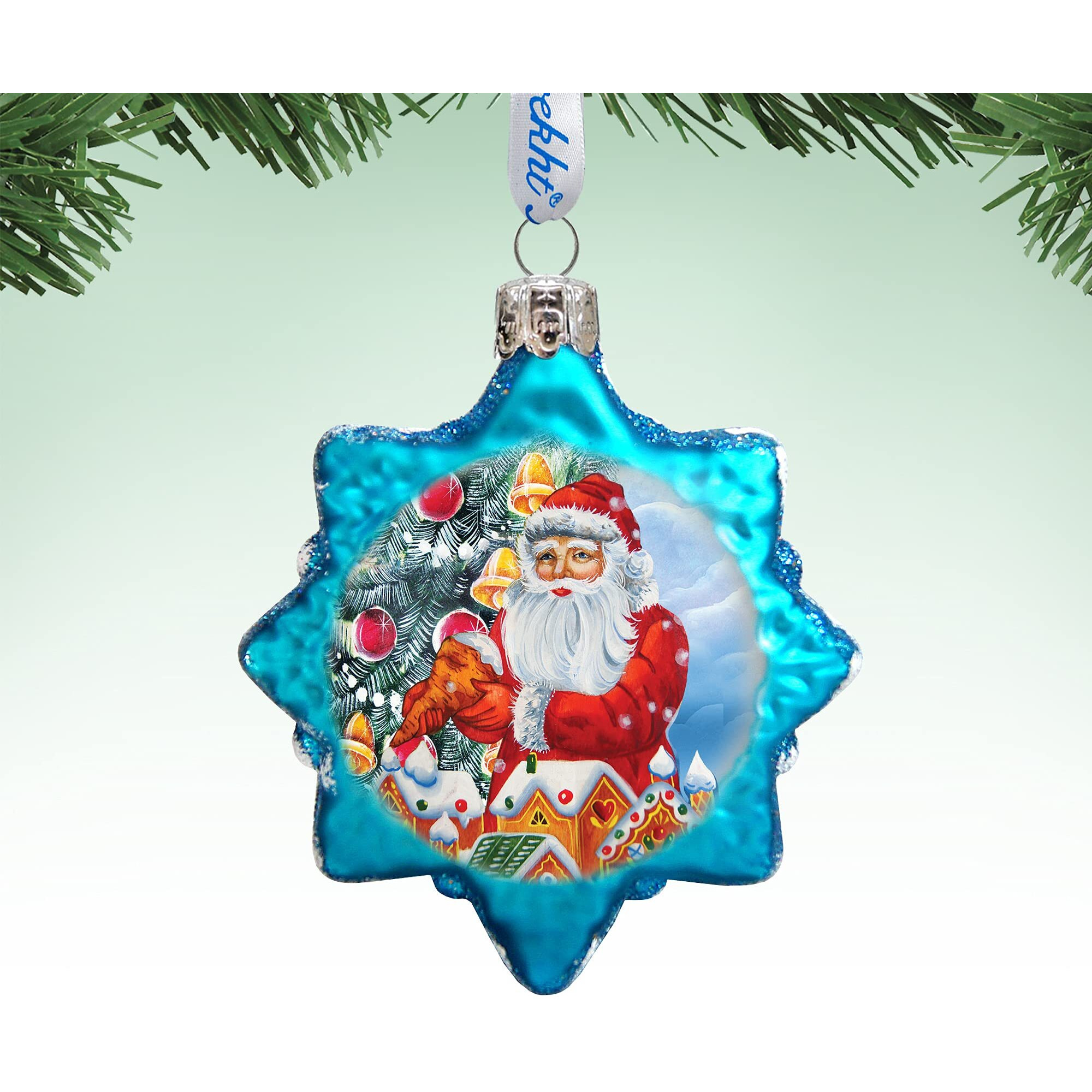 gDeBrekht 773012 Santas gingerbread House glass Ornament