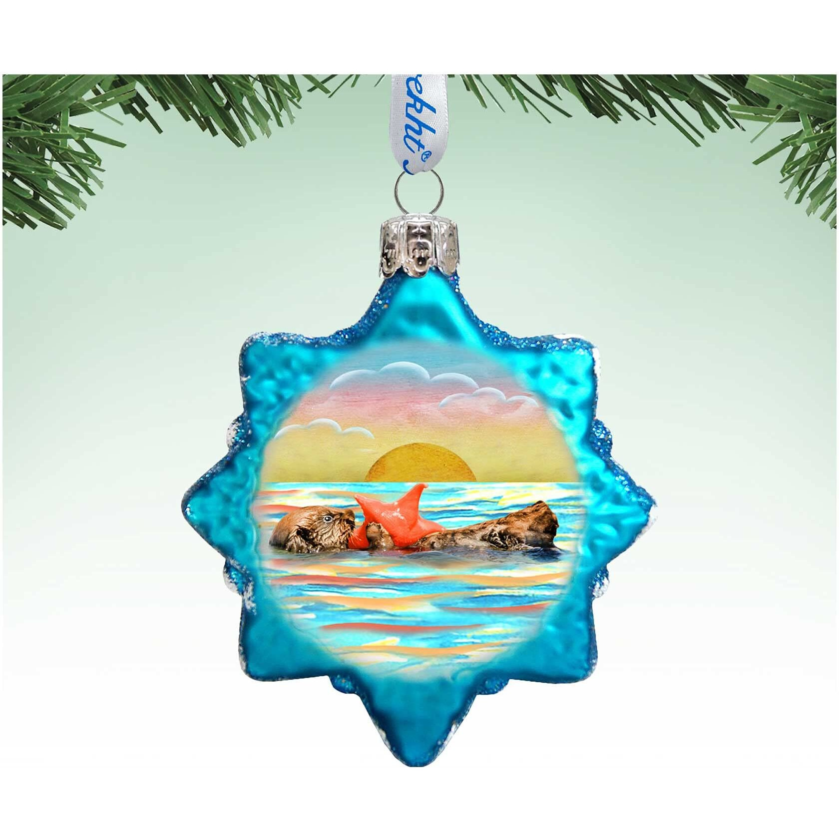 gDeBrekht 775481 Shell coastal glass Ornament