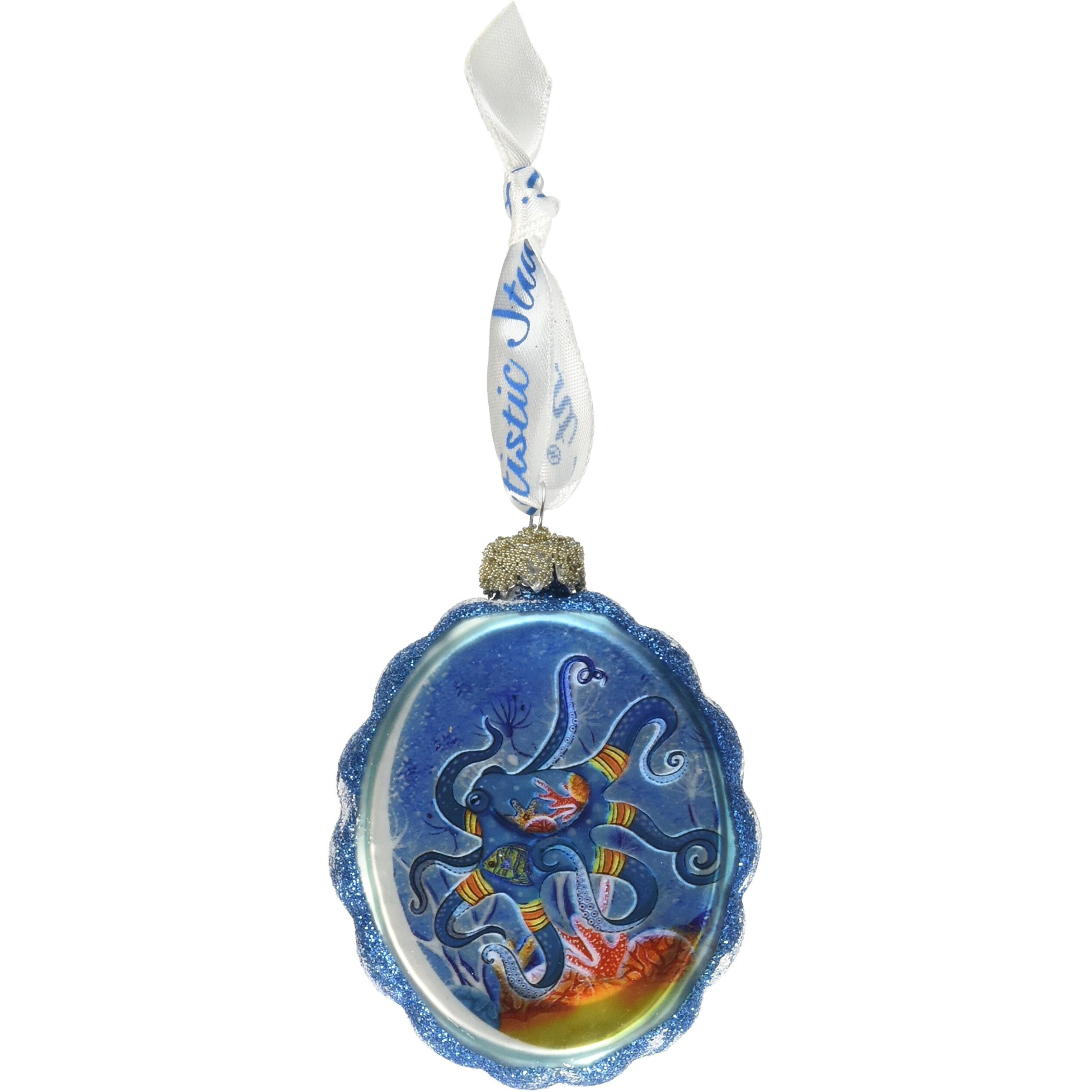 gDeBrekht 777374 Octopus coastal glass Ornament