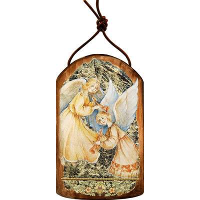 gDeBrekht 87046 Inspirational Icon Angels Watching Over You Wooden Ornament