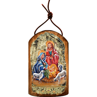 gDeBrekht 87050 Inspirational Icon Holy Family Wooden Ornament