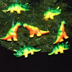Kurt S Adler UL4304 10-Light T-Rex and Styracosaurus Light Set